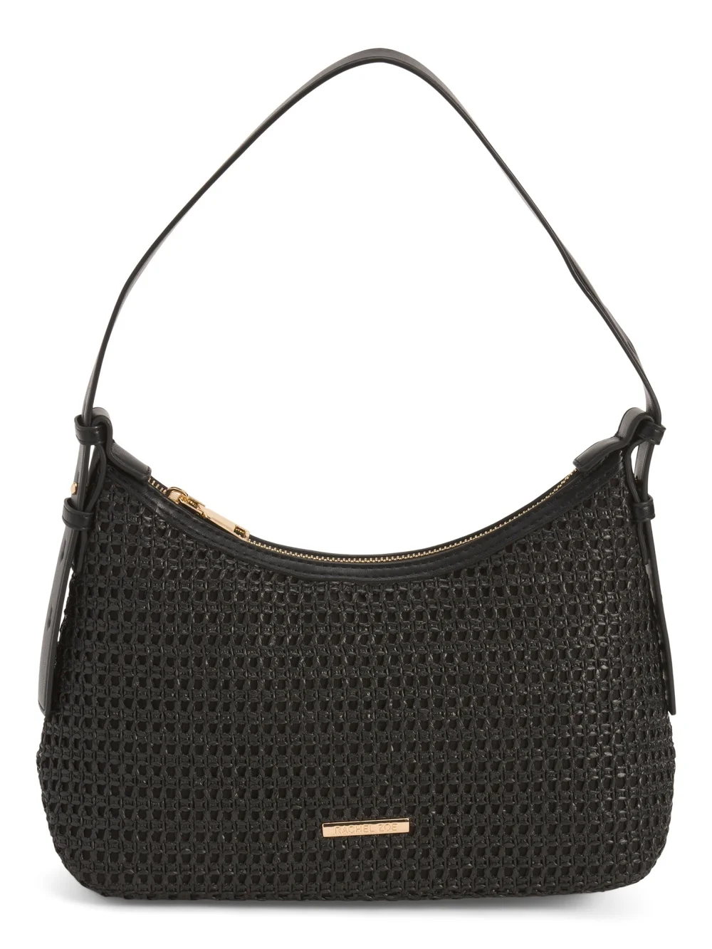 Rachel Zoe Black Woven Shoulder Handbag